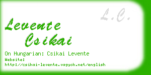 levente csikai business card